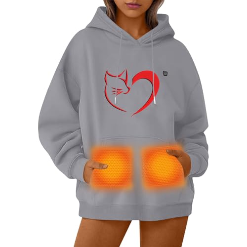UHouse Beheizbarer Hoodie Damen Herren Kapuzenpullover Winter Beheizbare Pullover mit Kapuze Unisex Hoody Elektrische Beheizte Kapuzenpulli Outdoor Heizjacke Blitzangebote Grau M UHouse Beheizbarer Hoodie Damen Herren Kapuzenpullover Winter Beheizbare Pullover mit Kapuze Unisex Hoody Elektrische Beheizte Kapuzenpulli Outdoor Heizjacke Blitzangebote Grau M von UHouse