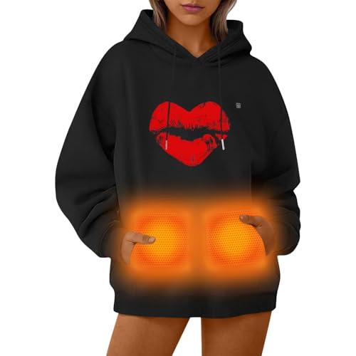 UHouse Beheizbarer Hoodie Damen Herren Kapuzenpullover Winter Beheizbare Pullover mit Kapuze Unisex Hoody Elektrische Beheizte Kapuzenpulli Outdoor Heizjacke Schwarz L UHouse Beheizbarer Hoodie Damen Herren Kapuzenpullover Winter Beheizbare Pullover mit Kapuze Unisex Hoody Elektrische Beheizte Kapuzenpulli Outdoor Heizjacke Schwarz L von UHouse
