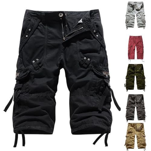 UHouse Cargo Shorts 3/4 Herren Kurze Hosen Lang Baumwolle Sommer Cargohose Kurz Arbeitshose Männer Laufshorts mit Seitentaschen Baggy Freizeitshorts Große Größen Outlet Angebote Schwarz 3XL UHouse Cargo Shorts 3/4 Herren Kurze Hosen Lang Baumwolle Sommer Cargohose Kurz Arbeitshose Männer Laufshorts mit Seitentaschen Baggy Freizeitshorts Große Größen Outlet Angebote Schwarz 3XL von UHouse