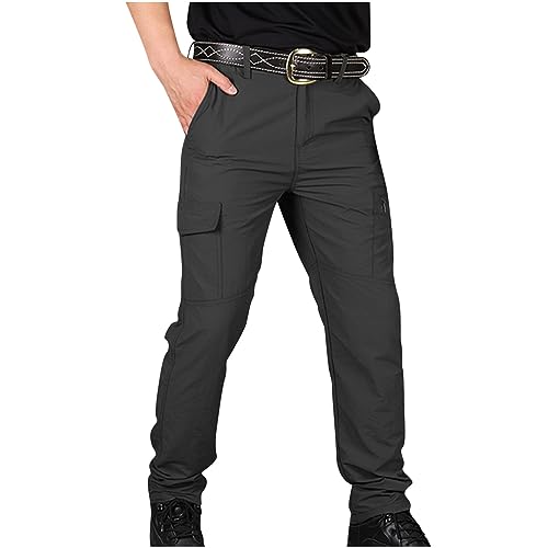 UHouse Cargohose Herren Hosen Taktische Hose Regular Fit Wanderhose Leichte Outdoorhose Bequeme Herrenhosen mit Seitentasche Sommer Trekkinghose Einfarbige Freizeithose Schwarz XXL UHouse Cargohose Herren Hosen Taktische Hose Regular Fit Wanderhose Leichte Outdoorhose Bequeme Herrenhosen mit Seitentasche Sommer Trekkinghose Einfarbige Freizeithose Schwarz XXL von UHouse