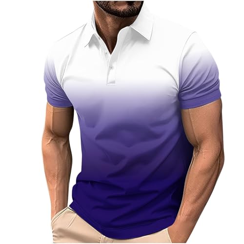 UHouse Herren Poloshirt Kurzarm T-Shirt mit Knopfleiste Tshirt Baumwolle Shirt Casual Longshirt Mode Herren-T-Shirt Fashion Golfshirt mit Farbverlauf Polo-Shirt Meine Bestellungen Anzeigen Lila XL UHouse Herren Poloshirt Kurzarm T-Shirt mit Knopfleiste Tshirt Baumwolle Shirt Casual Longshirt Mode Herren-T-Shirt Fashion Golfshirt mit Farbverlauf Polo-Shirt Meine Bestellungen Anzeigen Lila XL von UHouse