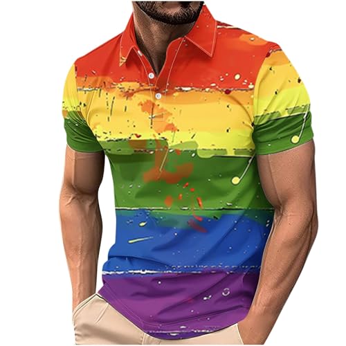 UHouse Herren Poloshirt Kurzarm Tshirt mit Knopfleiste Shirt Casual Polohemd Mode Herren-T-Shirt Fashion Golfshirt Bequeme Polo-Shirt mit Farbverlauf Oberteile Männer Meine Bestellungen Bunte XL UHouse Herren Poloshirt Kurzarm Tshirt mit Knopfleiste Shirt Casual Polohemd Mode Herren-T-Shirt Fashion Golfshirt Bequeme Polo-Shirt mit Farbverlauf Oberteile Männer Meine Bestellungen Bunte XL von UHouse