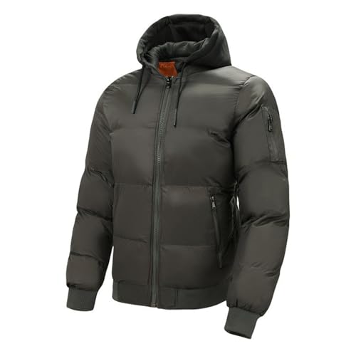 UHouse Herren Winterjacke Gefüttert Daunenjacke mit Kapuze Steppjacke Warm Kapuzenjacke Gefütterte Jacket Y2k Jacket Basic Windjacke Outdoor Jacken Meine Bestellungen Anzeigen Armeegrün L von UHouse
