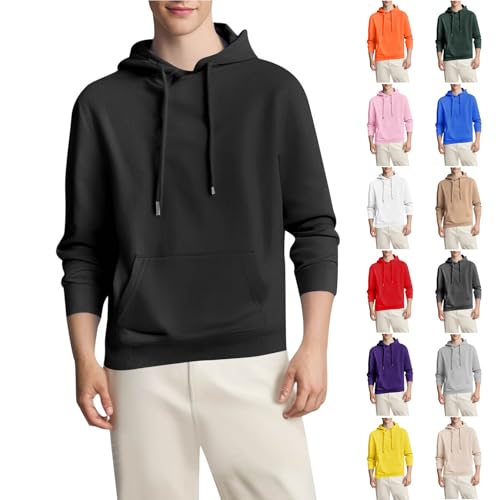UHouse Hoodie Herren Basic Pullover mit Kapuze Freizeit Kapuzenpullover Sport Sweatshirt Leichte Hoody mit Taschen Baumwolle Herren-Sweatshirt Einfarbig Sweater Deals of The Day Schwarz XL UHouse Hoodie Herren Basic Pullover mit Kapuze Freizeit Kapuzenpullover Sport Sweatshirt Leichte Hoody mit Taschen Baumwolle Herren-Sweatshirt Einfarbig Sweater Deals of The Day Schwarz XL von UHouse
