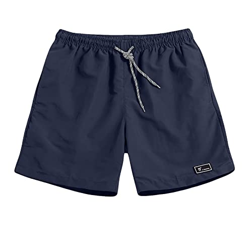 UHouse Kurze Hosen Herren Badehose Sommer Sporthose Oversize Badeshort Dünne Short Schnelltrocknend Strand Shorts Hawaii Freizeitshorts Männer Trainingsshorts Dunkelblau XXL von UHouse