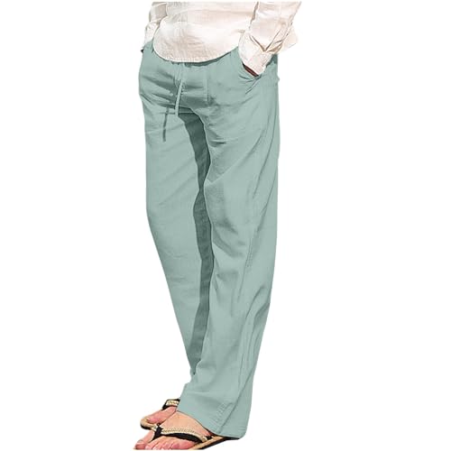 UHouse Leinenhose Herren Baumwolle Leinen Hosen Sommer Baggy Hose Leichte Sommerhose Mode Freizeithose Dünner Stoffhose mit Gummizug Bequeme Strandhose Blitzangebote des Tages Grün 3XL UHouse Leinenhose Herren Baumwolle Leinen Hosen Sommer Baggy Hose Leichte Sommerhose Mode Freizeithose Dünner Stoffhose mit Gummizug Bequeme Strandhose Blitzangebote des Tages Grün 3XL von UHouse