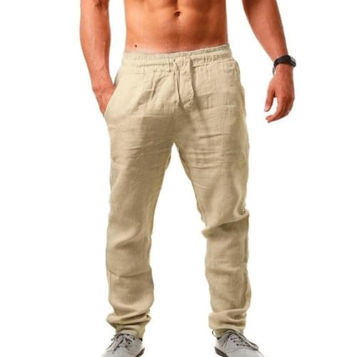UHouse Leinenhose Herren Cargohose Musselin Sommerhose Baumwolle Cargo Hosen Junge Jogging Hose Basic Outdoorhose Weisse Arbeitshose Slim Fit Warehouse Deal Khaki S UHouse Leinenhose Herren Cargohose Musselin Sommerhose Baumwolle Cargo Hosen Junge Jogging Hose Basic Outdoorhose Weisse Arbeitshose Slim Fit Warehouse Deal Khaki S von UHouse