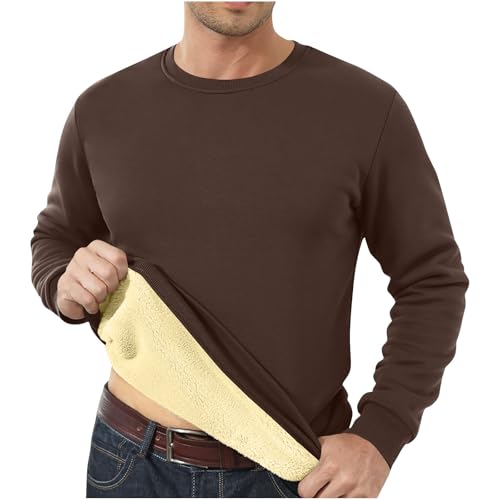UHouse Sweatshirt Herren Fleece Pullover Warm Herren-Sweatshirt Basic Pulli Winter Angebote Fleecepullover Große Größen Sweater Rundhals Langarmshirt Herbst Longsleeve Blitzangebote Kaffee XL UHouse Sweatshirt Herren Fleece Pullover Warm Herren-Sweatshirt Basic Pulli Winter Angebote Fleecepullover Große Größen Sweater Rundhals Langarmshirt Herbst Longsleeve Blitzangebote Kaffee XL von UHouse