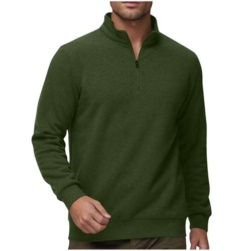 UHouse Sweatshirt Herren ohne Kapuze Winter Pullover mit Reissverschluss Gefütterte Herren-Sweatshirt Freizeit Fleecepullover Outdoor Arbeitspullover Warme Winterpullover Blitzangebote Armeegrün XXL UHouse Sweatshirt Herren ohne Kapuze Winter Pullover mit Reissverschluss Gefütterte Herren-Sweatshirt Freizeit Fleecepullover Outdoor Arbeitspullover Warme Winterpullover Blitzangebote Armeegrün XXL von UHouse