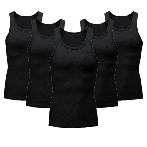 UHouse Tank Top Herren 5er Pack Unterhemd Baumwolle Tanktop Feinripp Herren-Unterhemden Gym T-Shirt Männer Shirt Ohne Ärmel Basic Trägershirt Dünne Muskelshirts Meine Bestellungen Anzeigen Schwarz XXL UHouse Tank Top Herren 5er Pack Unterhemd Baumwolle Tanktop Feinripp Herren-Unterhemden Gym T-Shirt Männer Shirt Ohne Ärmel Basic Trägershirt Dünne Muskelshirts Meine Bestellungen Anzeigen Schwarz XXL von UHouse