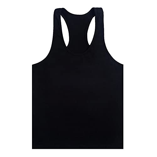 UHouse Tank Top Herren Angebote des Tages Heute Gym Herren-Unterhemden Print Muskelshirt Freizeit Axelshirt Leicht Tank Tops Vintage Tank Tops Slim Fit T Shirt Baumwolle T-Shirt Angebote Schwarz XL von UHouse