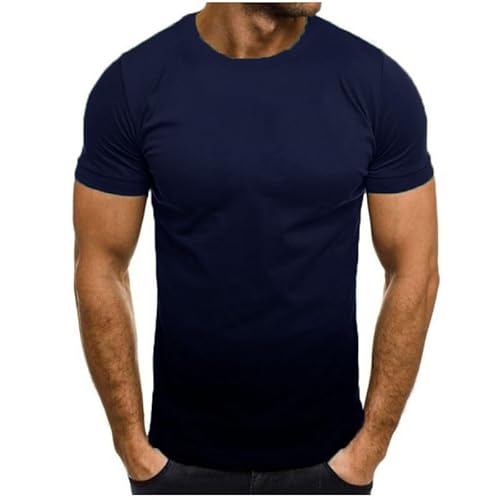 UHouse Tshirt Herren T Shirt Basic T-Shirts Rundhals Tshirts mit Farbverlauf Freizeit Kurzarmshirt Männer Leichte Muskelshirts Kurzarm Bequeme Oberteile Lässig Marine 4XL UHouse Tshirt Herren T Shirt Basic T-Shirts Rundhals Tshirts mit Farbverlauf Freizeit Kurzarmshirt Männer Leichte Muskelshirts Kurzarm Bequeme Oberteile Lässig Marine 4XL von UHouse
