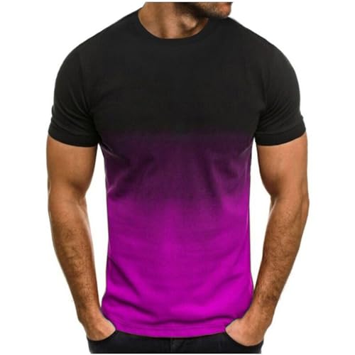 UHouse Tshirt Herren T Shirt Basic T-Shirts Rundhals Tshirts mit Farbverlauf Freizeit Kurzarmshirt Männer Leichte Muskelshirts Kurzarm Bequeme Oberteile Lässig Warehouse Deals Angebote Lila L UHouse Tshirt Herren T Shirt Basic T-Shirts Rundhals Tshirts mit Farbverlauf Freizeit Kurzarmshirt Männer Leichte Muskelshirts Kurzarm Bequeme Oberteile Lässig Warehouse Deals Angebote Lila L von UHouse