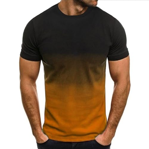 UHouse Tshirt Herren T Shirt Basic T-Shirts Rundhals Tshirts mit Farbverlauf Freizeit Kurzarmshirt Männer Leichte Muskelshirts Kurzarm Bequeme Oberteile Lässig Warehouse Deals Angebote Orange L UHouse Tshirt Herren T Shirt Basic T-Shirts Rundhals Tshirts mit Farbverlauf Freizeit Kurzarmshirt Männer Leichte Muskelshirts Kurzarm Bequeme Oberteile Lässig Warehouse Deals Angebote Orange L von UHouse