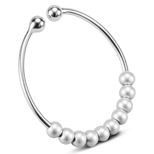 UICCVOKK 925 Frauen Ringe Damen,Verstellbar Bead Einstellbare Spinner Worry Schmuck Anxiety Ring Geschenk,Silber 925 Damen Anxiety Ring, Schmuck Geschenke Frauen UICCVOKK 925 Frauen Ringe Damen,Verstellbar Bead Einstellbare Spinner Worry Schmuck Anxiety Ring Geschenk,Silber 925 Damen Anxiety Ring, Schmuck Geschenke Frauen von UICCVOKK