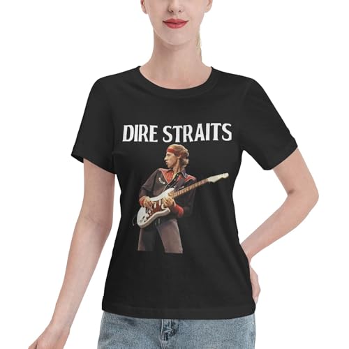 Damen Straits Rock Band Dire Baumwolle T-Shirt Bedruckte Kurze Ärmel Mit Rundhalsausschnitt Weich Und Hautfreundlich Tragen Sie Es Zu Einer Sommerlichen Romantik Schwarz S Damen Straits Rock Band Dire Baumwolle T-Shirt Bedruckte Kurze Ärmel Mit Rundhalsausschnitt Weich Und Hautfreundlich Tragen Sie Es Zu Einer Sommerlichen Romantik Schwarz S von UIEWINJKC