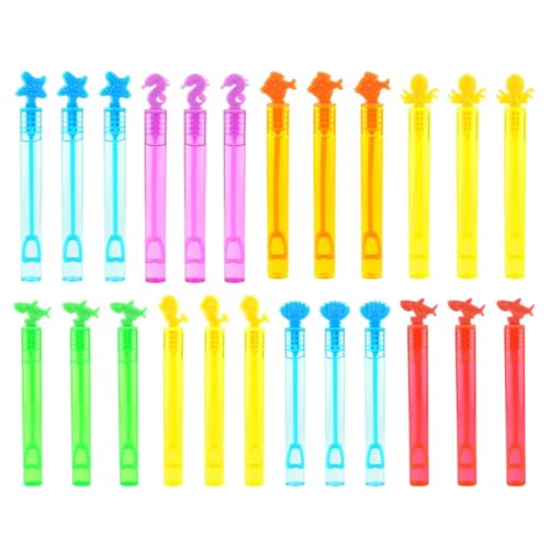 UIEXAY 24 Stück Seifenblasen Meerestiere Packung Bunte Bubbles,Seifenblasen Mit Meerestiere Design,Mitgebsel Kindergeburtstag Kleine Geschenke Für Kinder,Keine Flüssigkeit(Zufällige Stile) von UIEXAY