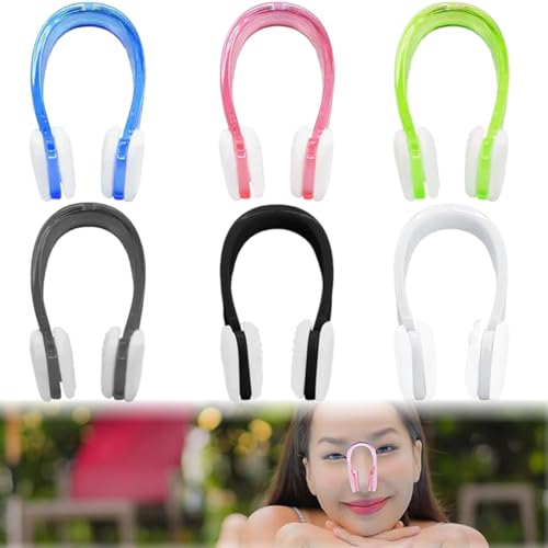 UIEXAY Nasenklammer Schwimmen, 8 Stück Anti-Rutsch Nasenklammer, Nasenklammer Schwimmen Kinder, Nasenklammer für Erwachsene und Kinder Schwimmen Freitaucher und Anfänger von UIEXAY