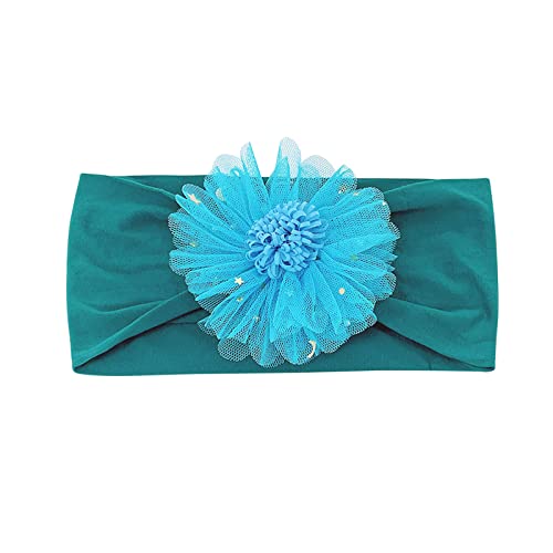 Baby Mädchen Stirnbänder mit Spitze Blume Weiche Headwraps Caps Säugling Stirnbänder Neugeborene Nylon Floral Stirnband Kind Turban Stirnband (H, Einheitsgröße) von UIFLQXX