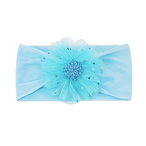 Baby-Stirnbänder für Mädchen, mit Spitze, Blume, weiche Headwraps für Babys, Neugeborene, Nylon, Blumen-Stirnband, Kinder-Turban-Stirnband (K, Einheitsgröße) von UIFLQXX