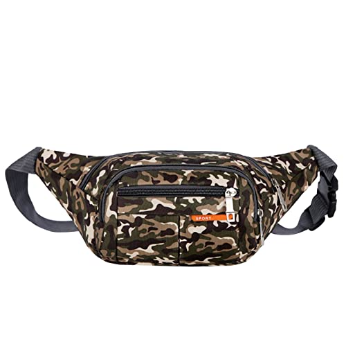 Neue Sport Niere Tragbare Nylon Stil Niere Camouflage Sportliche Taille Taschen für Damen und Herren große Laufgürtel Niere, Braun, One Size, Braun, Jeden rozmiar von UIFLQXX