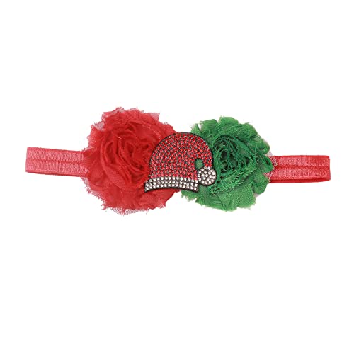 Neugeborenes Nylon Floral Stirnband Baby Mädchen Weihnachten Stirnbänder Babys Mädchen Baumwolle Elastisches Stirnband Kleinkinder Stirnbänder Geschenk (B, Einheitsgröße) von UIFLQXX