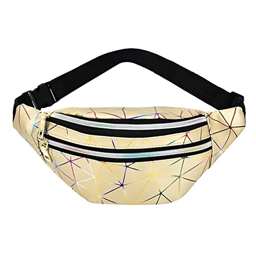 Stock Fanny Pack Benutzerdefinierte Logo Gedruckt Männer Frauen PU Reisepass Abdeckung Nationale Schnalle Gurt Taille Tasche Leder Messenger Bag für Männer, gold, Einheitsgröße, Reiserucksäcke von UIFLQXX