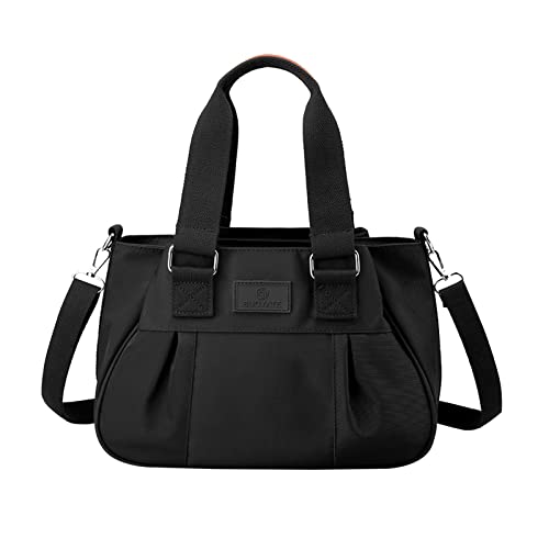 Tasche Reise Rüschen Tasche Carry On Bag Große Übernachtung Tasche Umhängetasche für Frauen PU Leder Über Schulter Geldbörse Handtasche, Schwarz , Einheitsgröße, Rucksack Rucksäcke von UIFLQXX