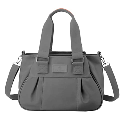 Tasche Reise Rüschen Tasche Carry On Bag Große Übernachtung Tasche Umhängetasche für Frauen PU Leder Über Schulter Geldbörse Handtasche, grau, Einheitsgröße, Rucksack Rucksäcke von UIFLQXX