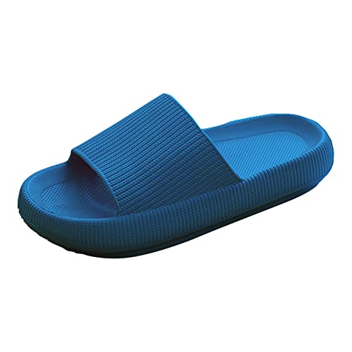 UIFLQXX Damen Hausschuhe Herren rutschfeste Schnell Trocknende Badelatschen Dicke Sohle Badeschlappen Weich Wolkenschuhe Leichte Cloud Slippers Cozy Slides Unisex (Dark Blue, 39) von UIFLQXX