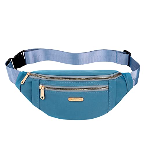 Vielseitige Messenger Bag Casual Tuch Umhängetasche Multi Layer Change Handy Hüfttasche Trooper Tasche Multi Pocket Fanny Bag, blau, Einheitsgröße, Reiserucksäcke von UIFLQXX