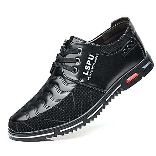 UIKGITP Casual Business Herrenschuhe Freizeitschuhe Atmungsaktive Komfort Schuhe Schnürsenkel Gehen Mode Fahren Luxus Leder Herrenschuhe Sportschuhe Arbeit Büro Outdoor Kleid von UIKGITP