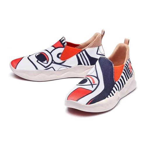 UIN Curiosity Mijas II Damen Painted Sneaker Laufschuhe Slip On Schuhe Outdoor Schuhe Atmungsaktiv Leichtgewicht Sportschuhe Gestrickt(40.5) von UIN