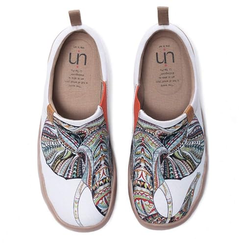 UIN Damen Herren Fashion Tribe Art Sneaker bemalte Leinwand Slipper Damen Reiseschuhe Unisex（37） von UIN