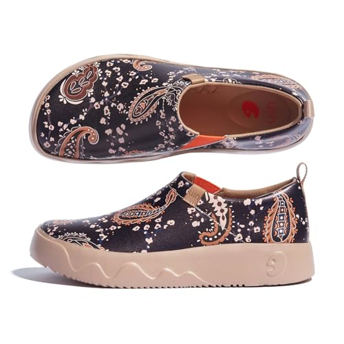 UIN Damen Kunst Reisen Wandern Schuhe Slip On Casual Leichte Weite Toe Chunky Mode Sneaker Toledo Serie Infinite Vitality 2 (38) von UIN