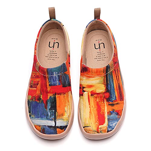 UIN Damen Kunstgemalte Reiseschuhe Slipper Casual Loafers Leichter Komfort Mode Sneaker Toledo Ⅰ Color Zone (42.5) von UIN