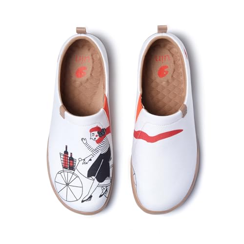 UIN Damen Loafers Kunstgemalte Reiseschuhe Slip On Schuhe Canvas Lässige Wanderschuhe Bequem Lightweight Sneaker Toledo Ⅰ Leisurely Ride (42) von UIN