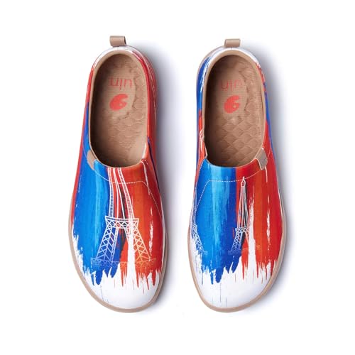 UIN Damen Loafers Kunstgemalte Reiseschuhe Slip On Schuhe Canvas Lässige Wanderschuhe Bequem Lightweight Sneaker Toledo Ⅰ The Classic City (41) von UIN