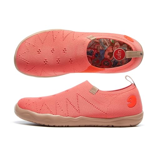 UIN Damen Loafers Kunstgemalte Reiseschuhe Slip On Schuhe Lässige Wanderschuhe Bequem Lightweight Sneaker Toledo A1 - Dubarry Red (36.5) von UIN
