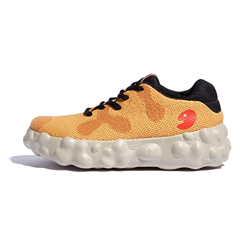 UIN Figueras Ⅰ Golden Cream Damen Painted Sneaker Laufschuhe Wanderschuhe Atmungsaktiv Leichtgewicht Sportschuhe Gestrickt Mehrfarbig(42) von UIN