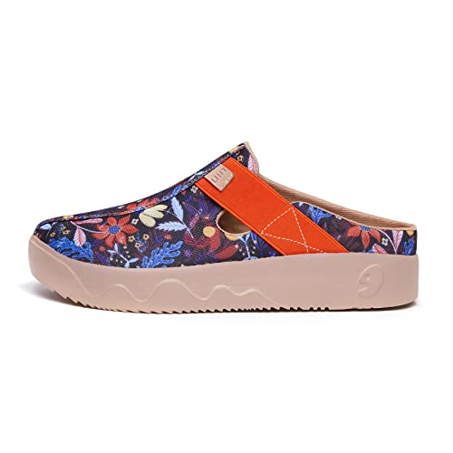 UIN Fuerteventure Ⅲ Garden Holiday Slipper Damen Hausschuhe Lässige Wanderschuhe Leicht Loafer Schuhe Bemalter Reiseschuh Slip On Schuhe (42) von UIN