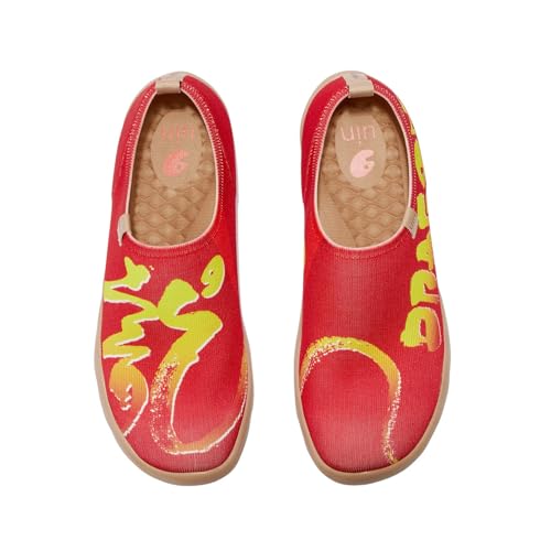 UIN Jahr des Drachen Damen Reise Walking Schuhe Slip On Casual Loafers 2024 Chinesisches Neujahrsfest, Toledo I - Be The Dragon 2, Size EU 36 von UIN