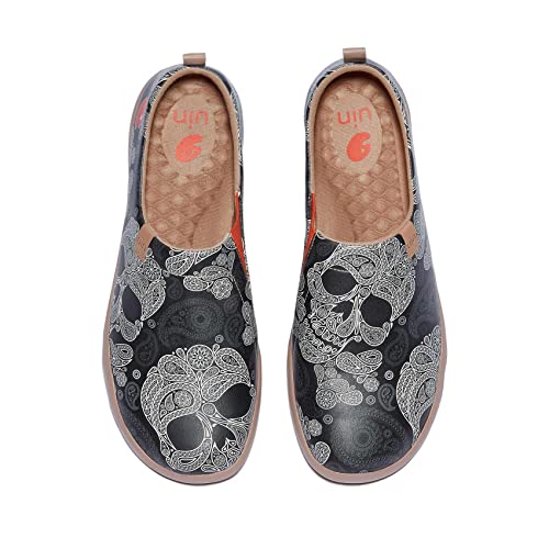 UIN Men Casual Fashion Shoes with PU Upper and Eva Outsole Hiking Shoes Painted Slip On Shoes Low-Tops Paisley Duke Toledo I UK Size 7, EU Size (41) von UIN