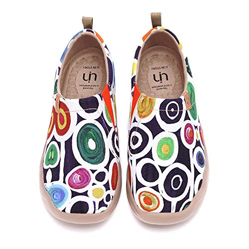 UIN Oopsie Daisy Damen Painted Slip On Schuhe Lässiger Reiseschuhe Segelschuhe Leicht Loafer Schuhe（38.5） von UIN