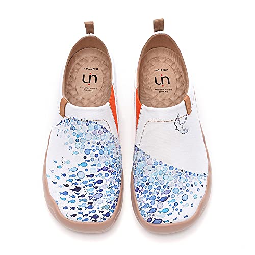 UIN Damen Kunstgemalte Reiseschuhe Slipper Casual Loafers Leichter Komfort Mode Sneaker Toledo Ⅰ Pacific Time (42.5) von UIN