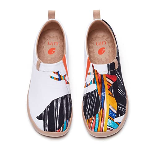 UIN Reindeer Dream Damen Painted Slip On Schuhe Reiseschuhe Lässiger Segelschuhe Canvas Mehrfarbig(36) von UIN