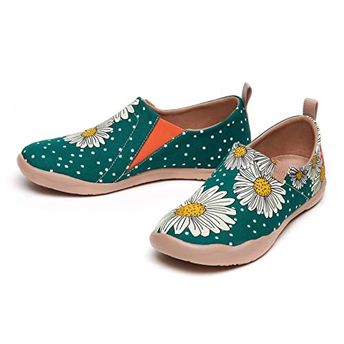 UIN Starnight Daisy Damen Painted Slip On Schuhe Reiseschuhe Lässiger Segelschuhe Canvas Mehrfarbig(42.5) von UIN