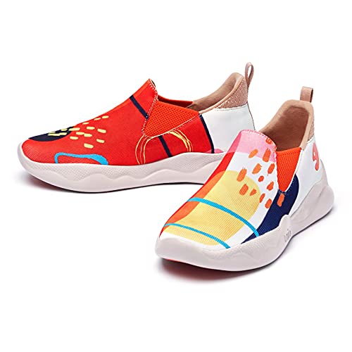 UIN Watermelon Season Mijas II Damen Painted Sneaker Laufschuhe Slip On Schuhe Outdoor Schuhe Atmungsaktiv Leichtgewicht Sportschuhe Gestrickt(39) von UIN