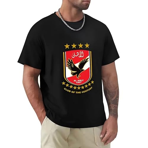 Al-AHLY Football Club New 9 Stars Logo T-Shirt Summer Clothes Tops Graphics Mens t Shirts Black M von UINLKSEwezs