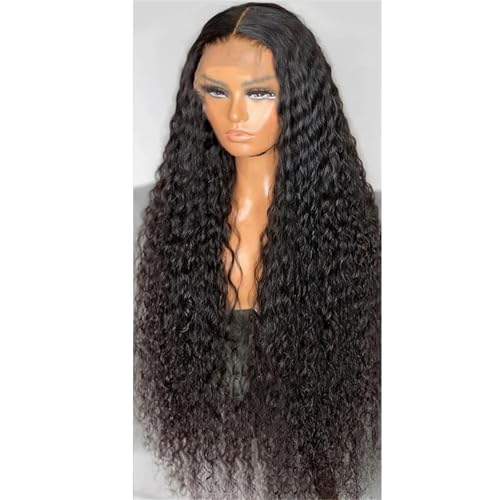 5X5 Glueless Perücke Tiefe Welle Spitze Frontal Echthaar Perücke Lockige 13X4 Spitze Front Perücken Für Frauen 180 26Inch#5x5 Glueless Wig von UIOKLMJH